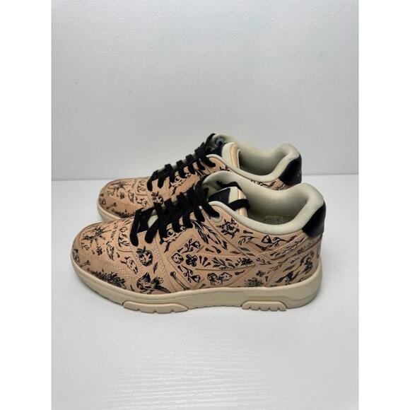 Off-White "Out of Office" Graffiti Sneakers SZ 41 Tan Used - Picture 3 of 7